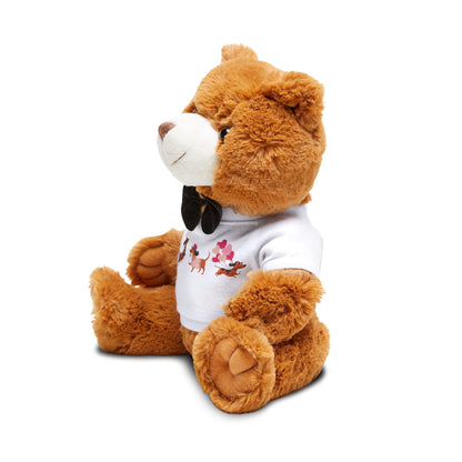 Teddy Bear with T-Shirt - Valentines -  Cute Three Dachshund - [[{"value":"Wonderwear Kid"}]]