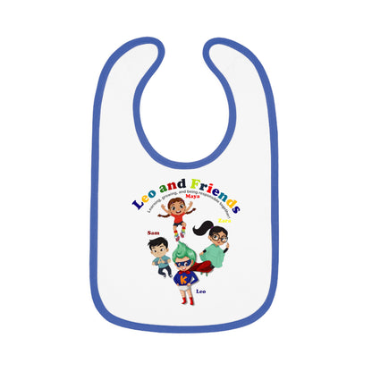 Baby Bib - Leo & Friends - Learning and growing - [[{"value":"Wonderwear Kid"}]]