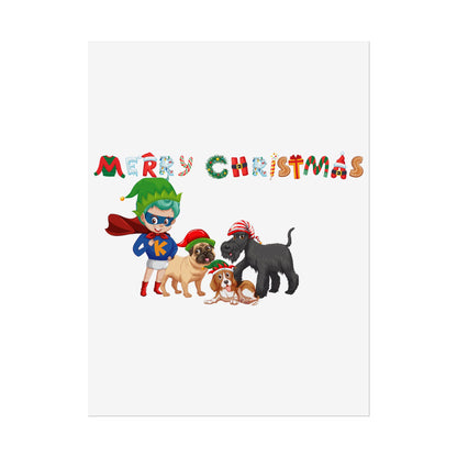 Rolled Posters - Super kiddo woith pet friends - [[{"value":"Wonderwear Kid"}]]