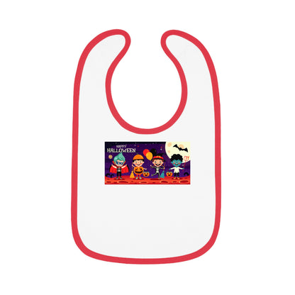 Baby Bib - Super kiddo with friends on holloween - [[{"value":"Wonderwear Kid"}]]