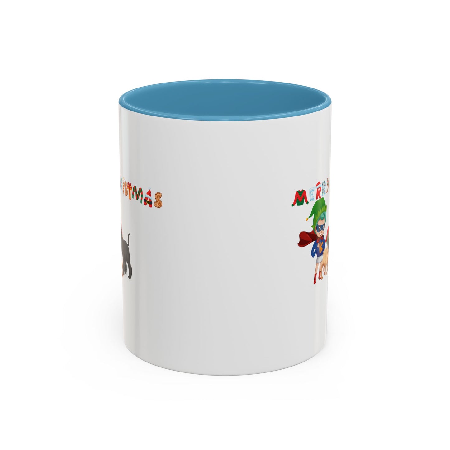 Accent Coffee Mug - Super kiddo woith pet friends