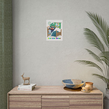 Rolled Posters - Super kiddo teaches us to wake up early - [[{"value":"Wonderwear Kid"}]]