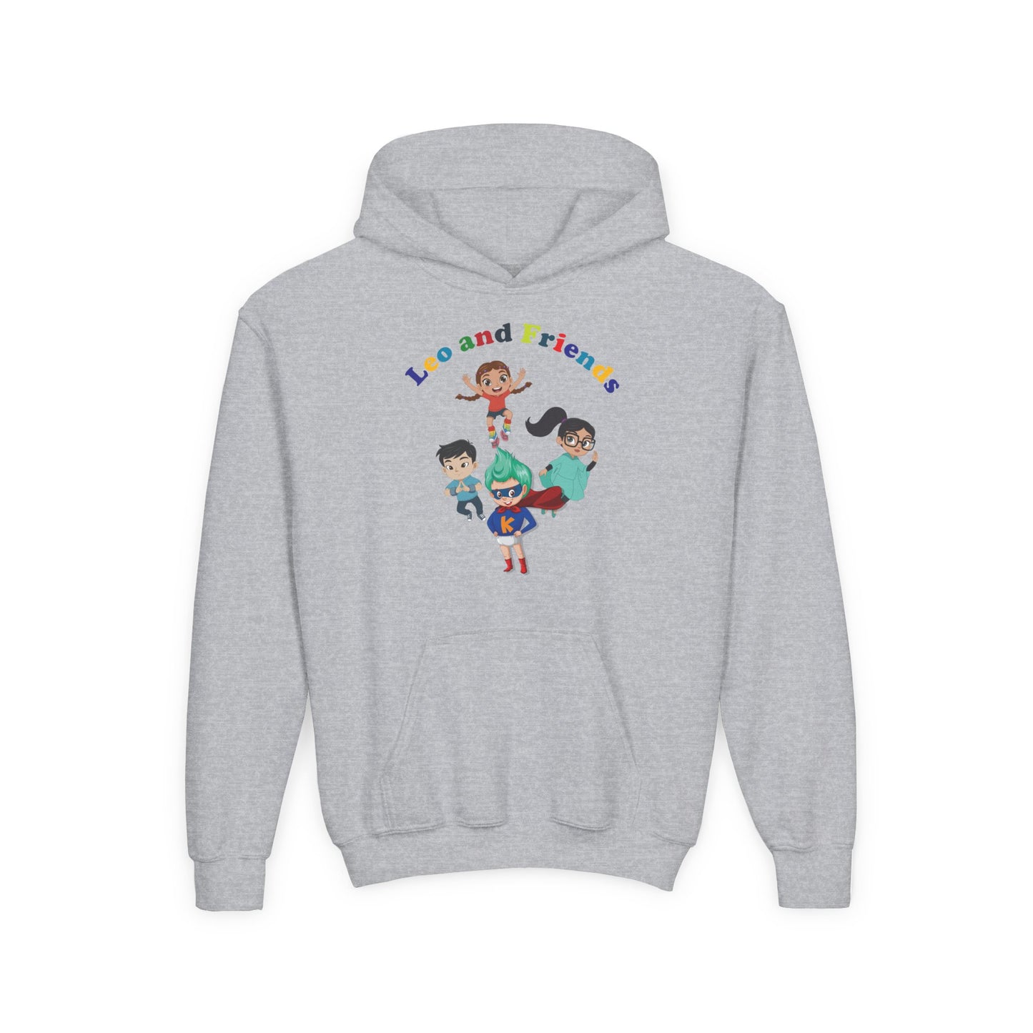 Youth Heavy Blend Hooded Sweatshirt - Leo & Friends