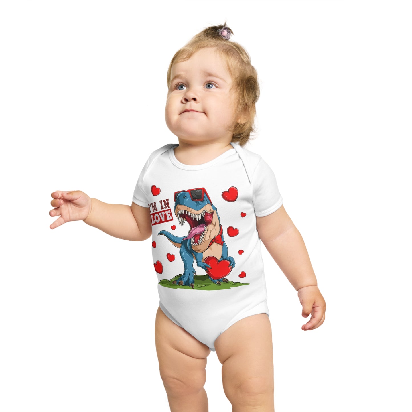 Infant Fine Jersey Bodysuit - Valentines -  Dinosaur - [[{"value":"Wonderwear Kid"}]]