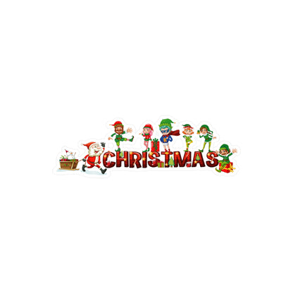 Christmas Kiss-Cut Vinyl Decals – Christmas with santa claus and friends - [[{"value":"Wonderwear Kid"}]]