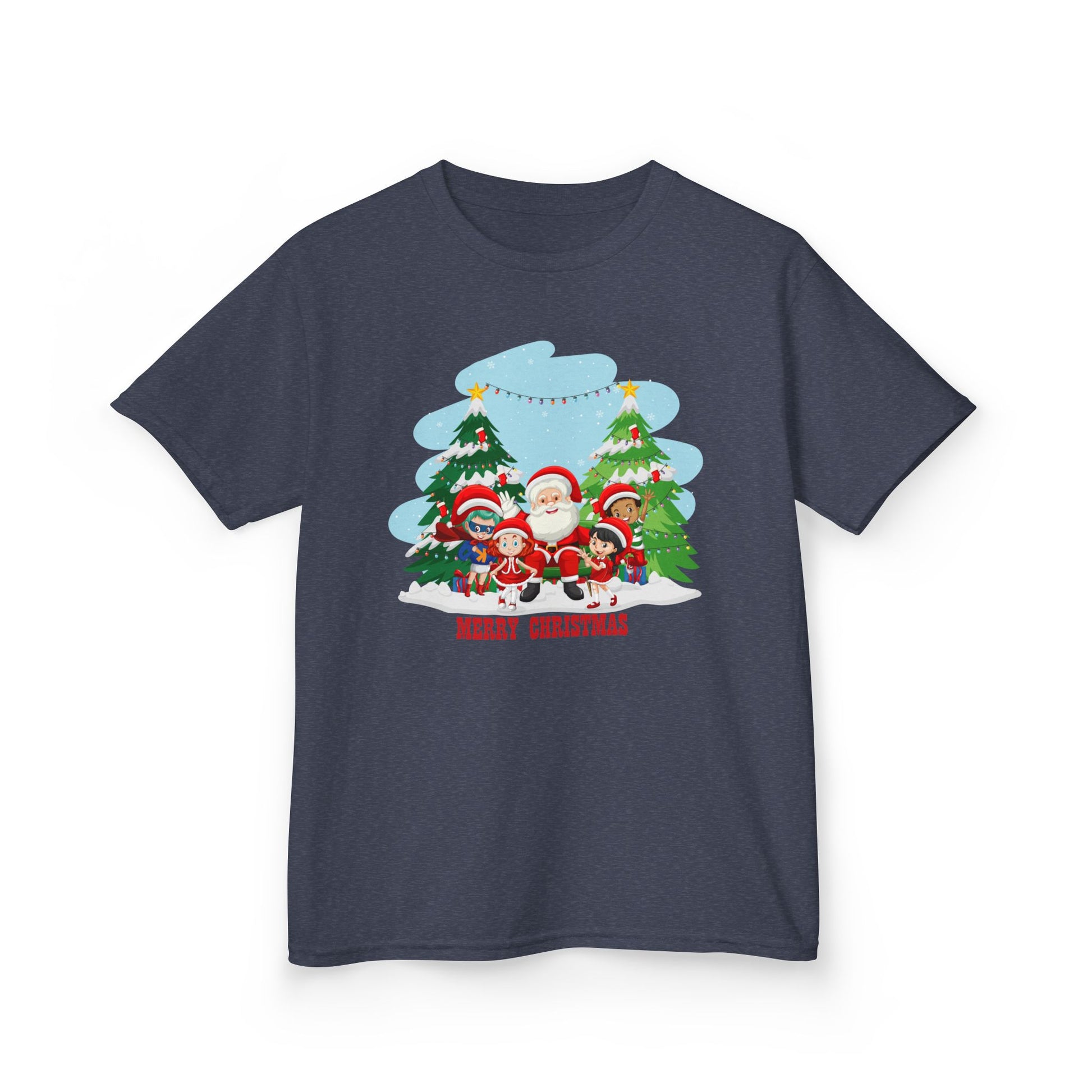 Kids Heavy Cotton™ Tee - Super kiddo with santa claus Merry christmas - [[{"value":"Wonderwear Kid"}]]