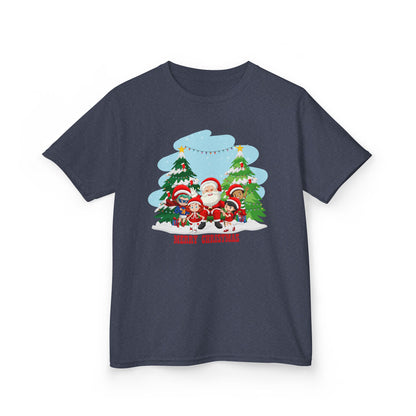 Kids Heavy Cotton™ Tee - Super kiddo with santa claus Merry christmas - [[{"value":"Wonderwear Kid"}]]