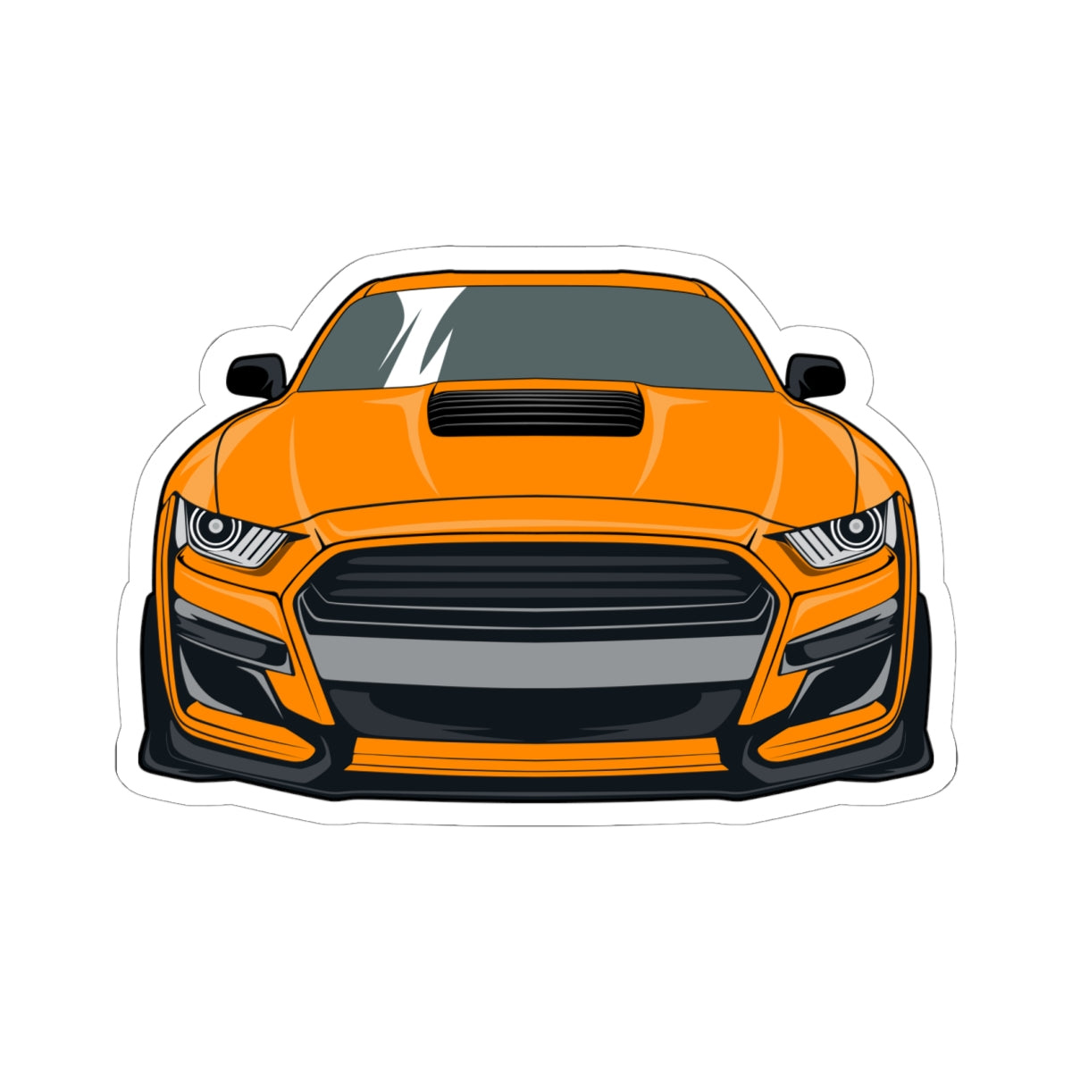 Kiss-Cut Stickers - Orange superfast car