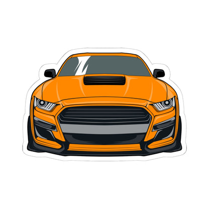 Kiss-Cut Stickers - Orange superfast car Printify