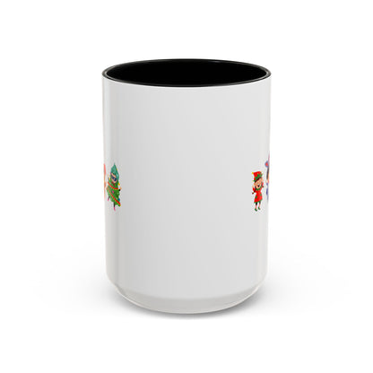 Accent Coffee Mug - Super kiddo in christmas tree attire - [[{"value":"Wonderwear Kid"}]]