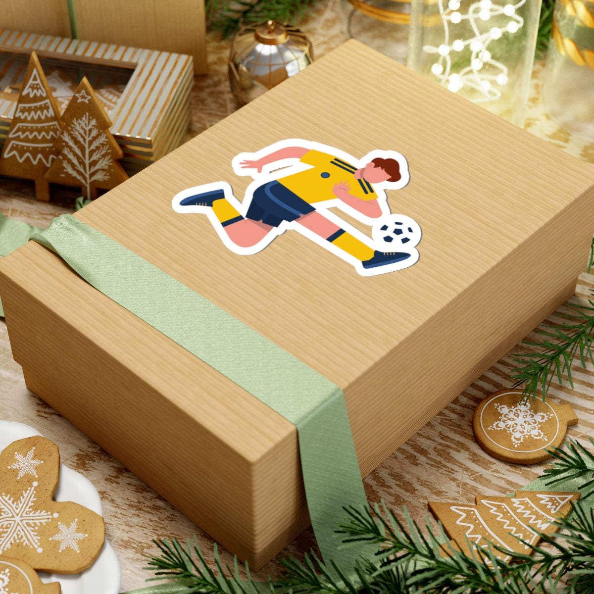 Kiss-Cut Stickers - Man playing soccer