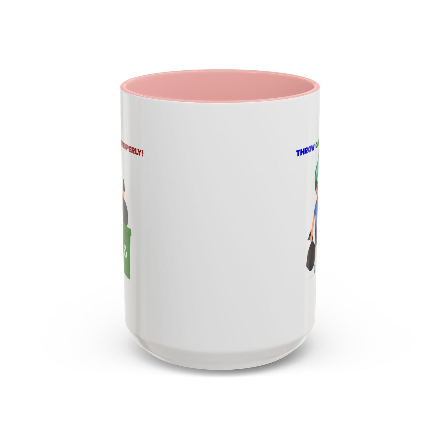 Accent Coffee Mug - Super kiddo taking trash out