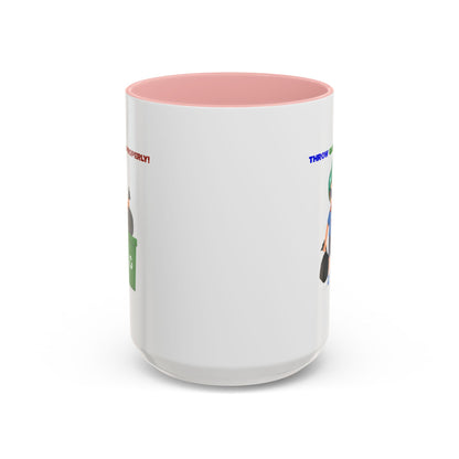 Accent Coffee Mug - Super kiddo taking trash out - [[{"value":"Wonderwear Kid"}]]