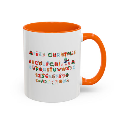Accent Coffee Mug - Christmas alphabet - [[{"value":"Wonderwear Kid"}]]