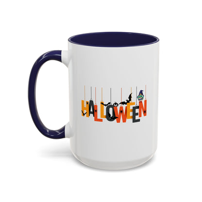 Accent Coffee Mug - Holloween hanging letters Printify
