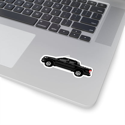 Kiss-Cut Stickers - Black Pick Up Car Printify