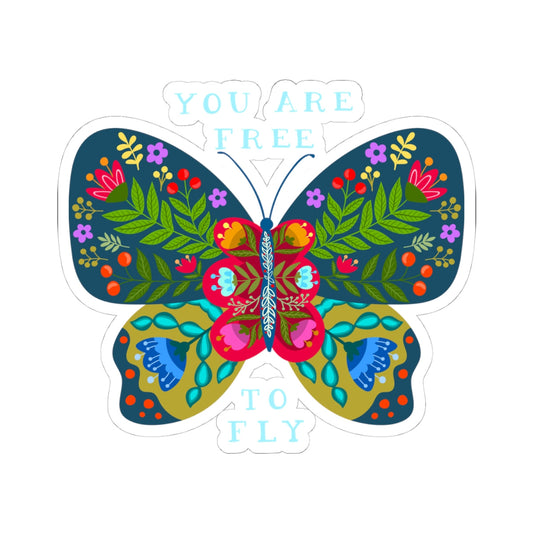 Kiss-Cut Vinyl Decals - You are free to fly Printify