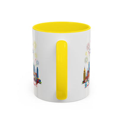 Accent Coffee Mug - Happy new year with fireworks - [[{"value":"Wonderwear Kid"}]]
