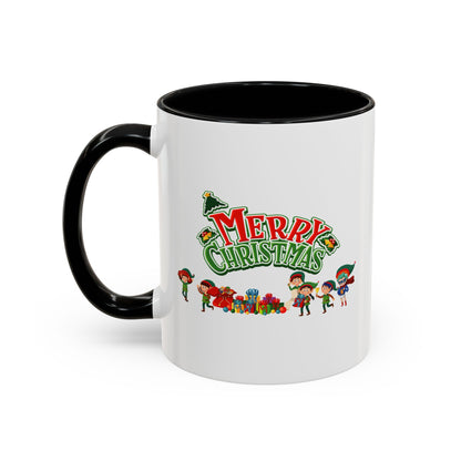 Accent Coffee Mug - Merry christmas from super friends - [[{"value":"Wonderwear Kid"}]]
