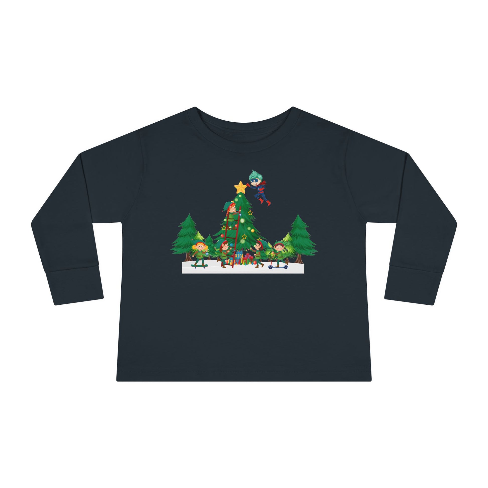 Toddler Long Sleeve Tee - Super kiddo putting the stars - [[{"value":"Wonderwear Kid"}]]