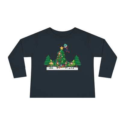 Toddler Long Sleeve Tee - Super kiddo putting the stars - [[{"value":"Wonderwear Kid"}]]