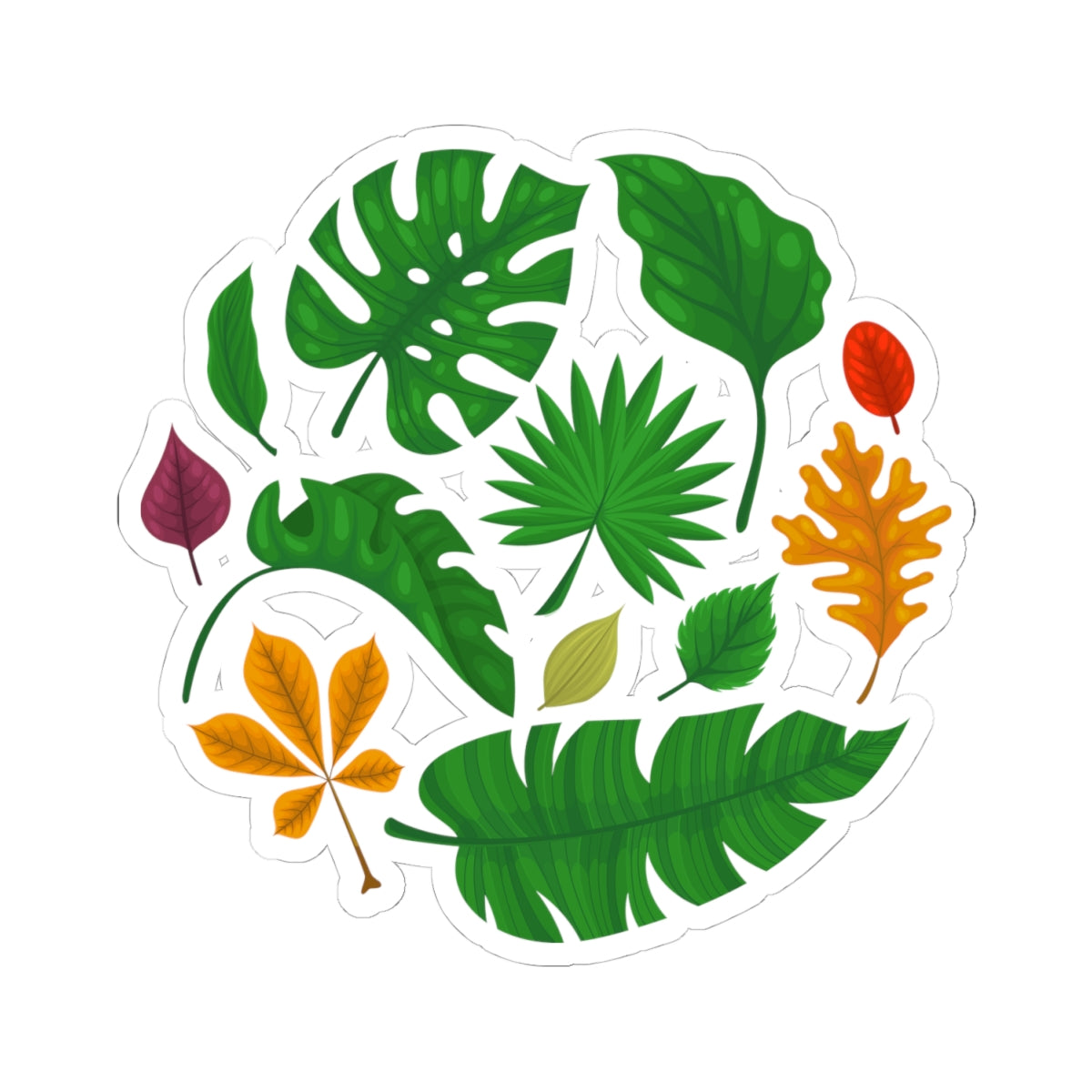 Kiss-Cut Vinyl Decals - Beautiful leaves