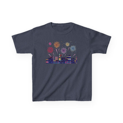 Kids Heavy Cotton™ Tee - Super kiddo with fireworks - [[{"value":"Wonderwear Kid"}]]