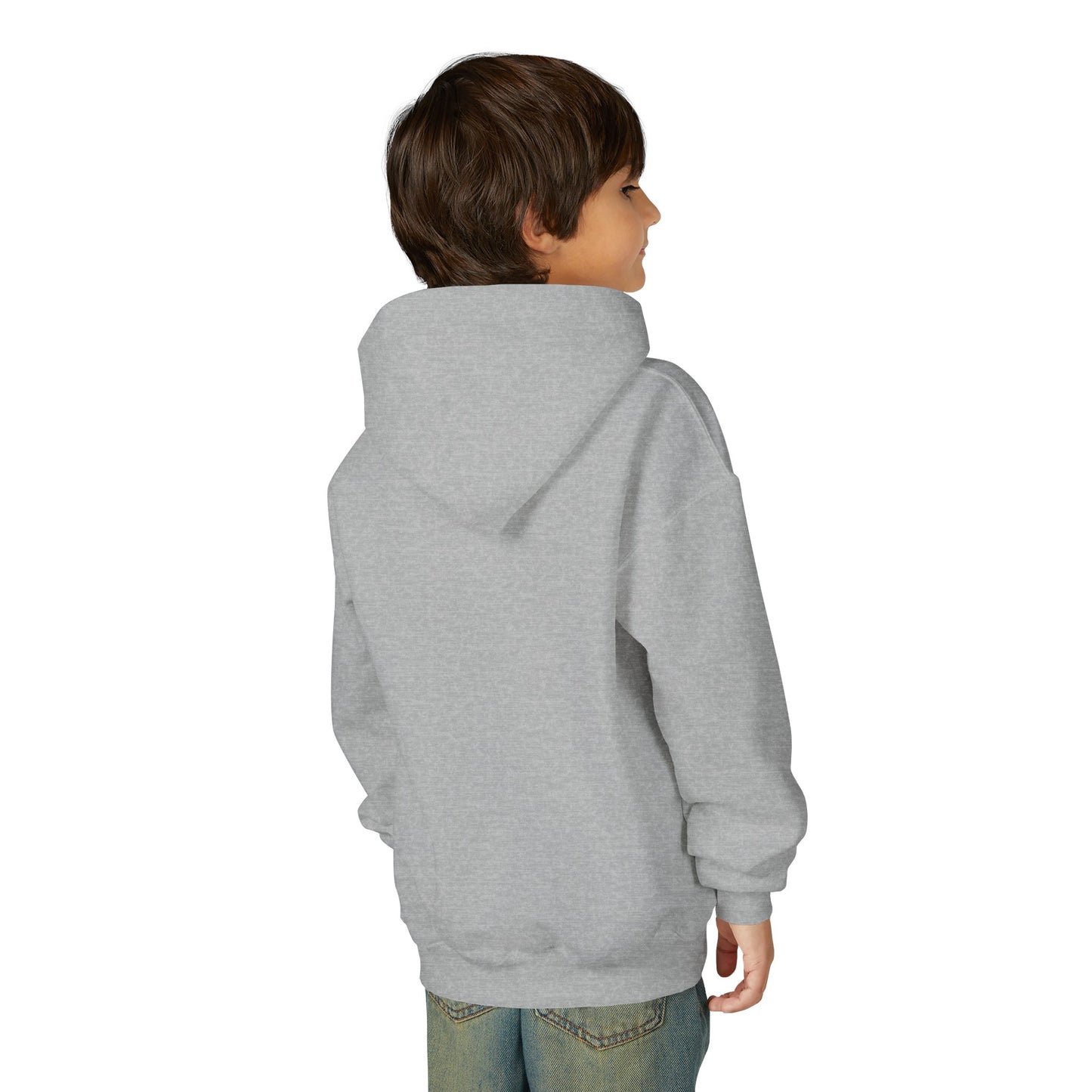 Youth Heavy Blend Hooded Sweatshirt - Super kiddo in christmas tree attire