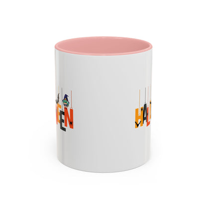 Accent Coffee Mug - Holloween hanging letters Printify