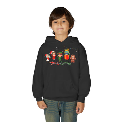 Youth Heavy Blend Hooded Sweatshirt - Merry christmas by super kiddo and friends - [[{"value":"Wonderwear Kid"}]]