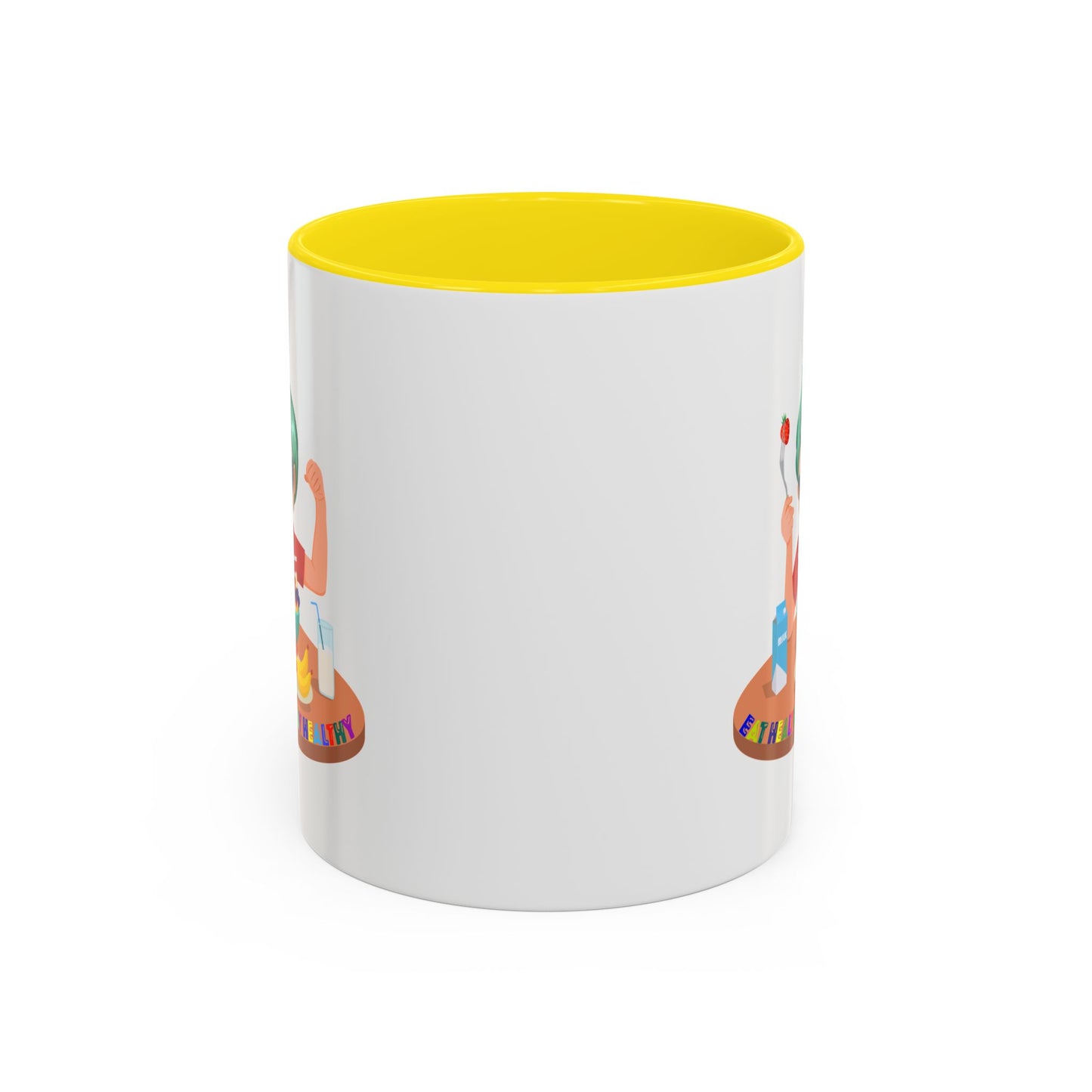 Accent Coffee Mug - super kiddo eating healthy food