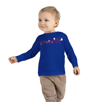 Toddler Long Sleeve Tee - Holloween word Printify
