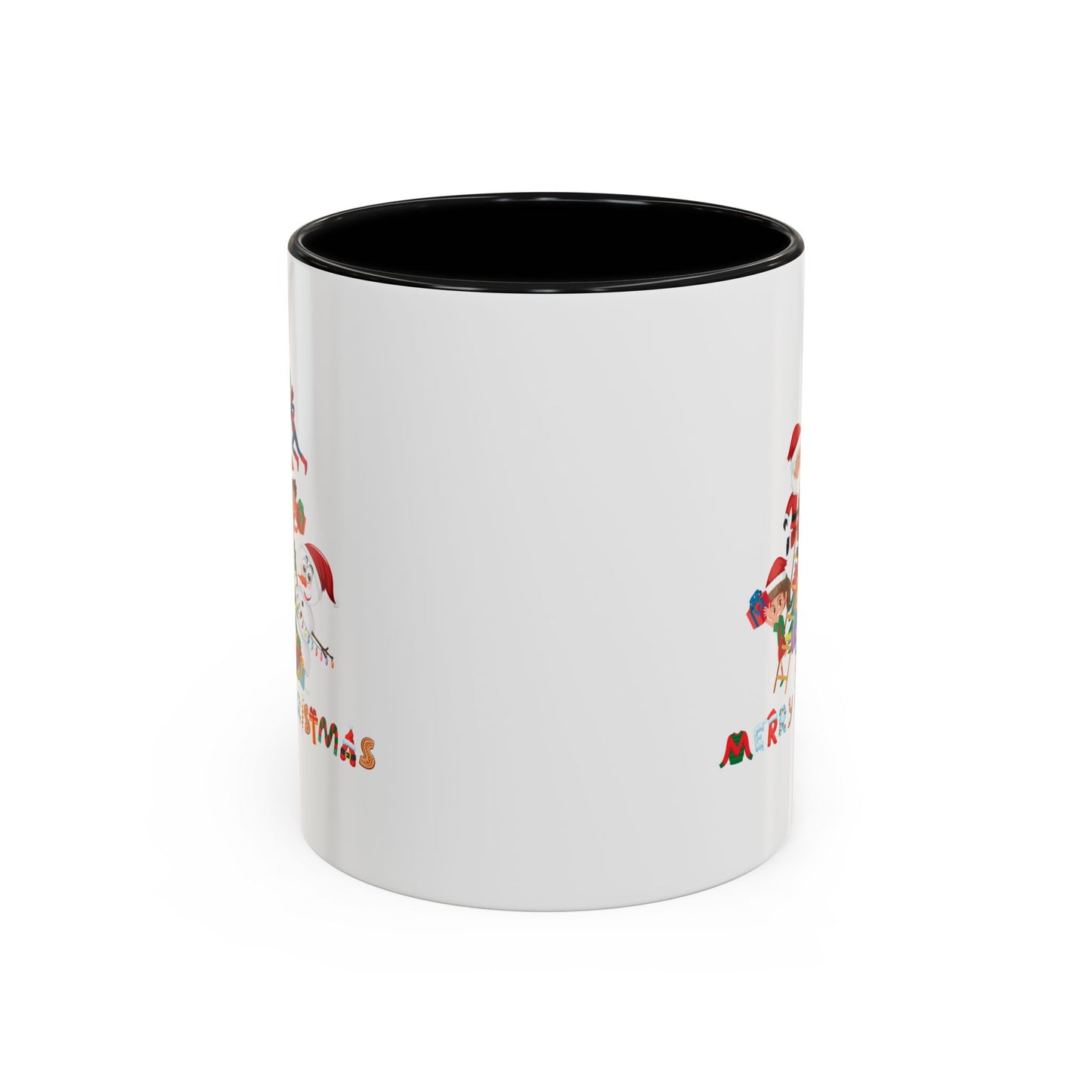 Accent Coffee Mug - Super kiddo making christmas tree with text