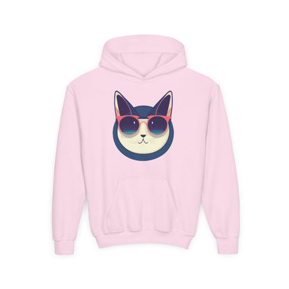 Kids Cool Cat Hoodie Printify