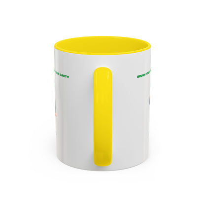 Accent Coffee Mug - Super kiddo brushing teeth - [[{"value":"Wonderwear Kid"}]]
