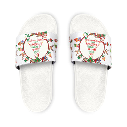 Youth Removable-Strap Sandals - We wish you a merry christmas - [[{"value":"Wonderwear Kid"}]]