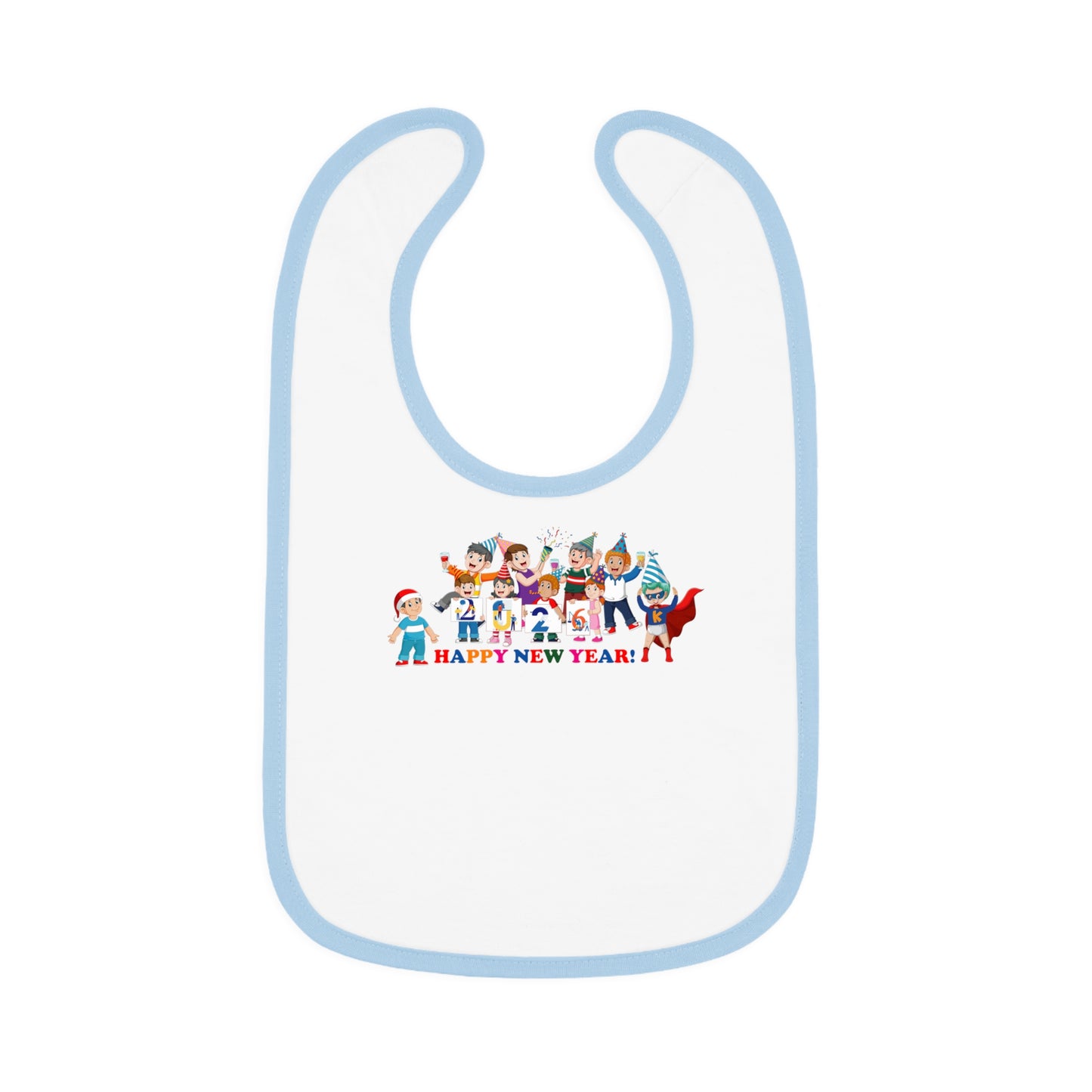 Baby Bib - Happy new year from super kiddo
