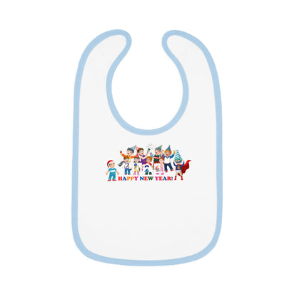 Baby Bib - Happy new year from super kiddo - [[{"value":"Wonderwear Kid"}]]