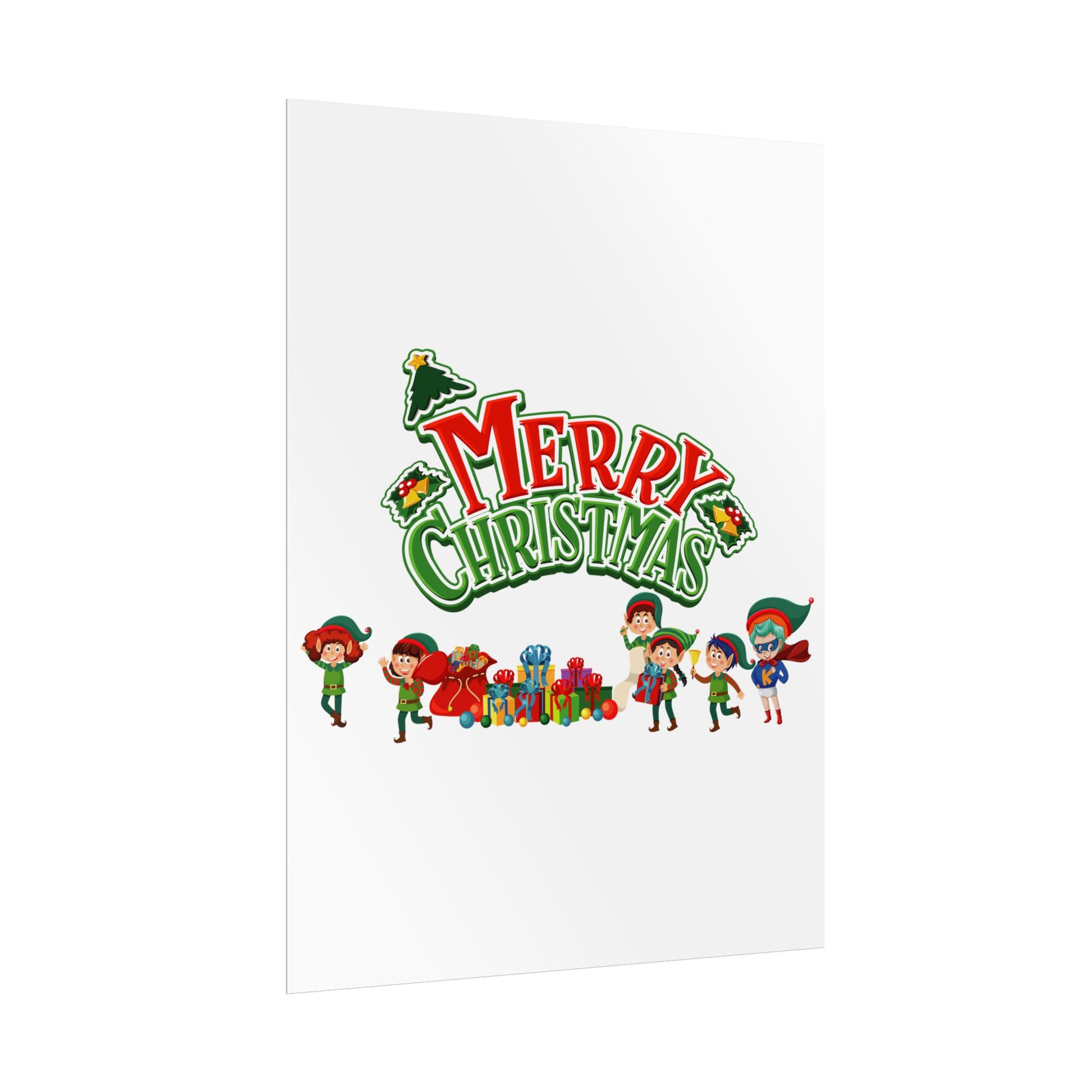 Rolled Posters - Merry christmas from super friends - [[{"value":"Wonderwear Kid"}]]