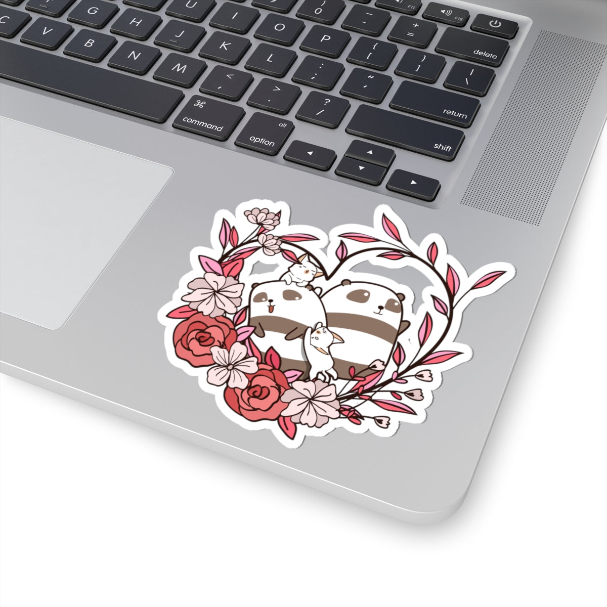Kiss-Cut Stickers - Heart panda