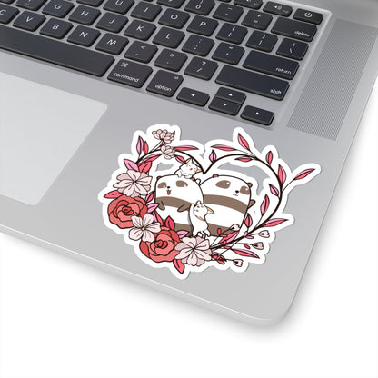 Kiss-Cut Stickers - Heart Panda Printify