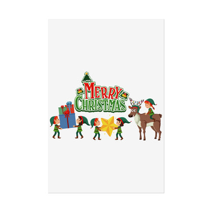 Rolled Posters - Merry christmas and reindeer - [[{"value":"Wonderwear Kid"}]]