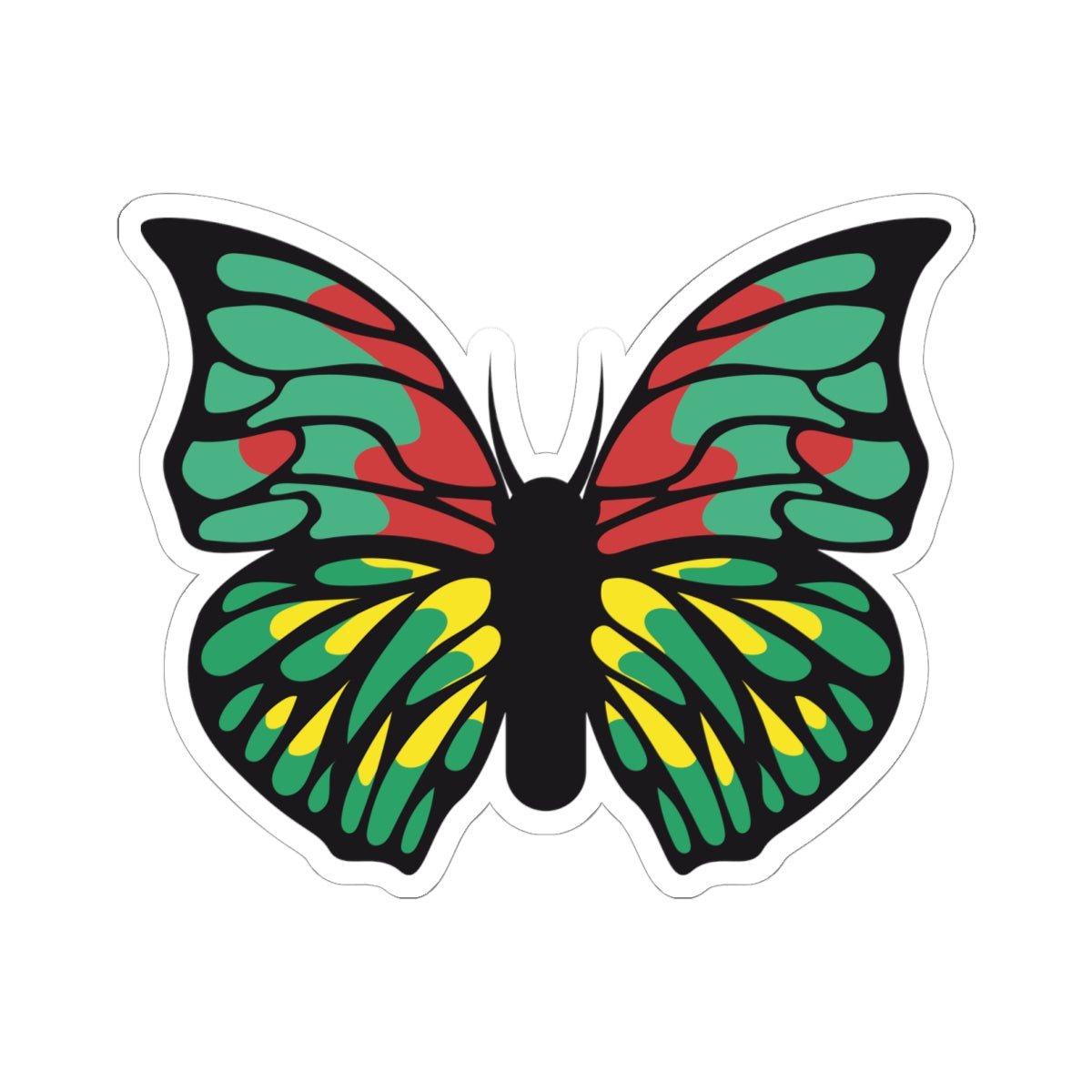 Kiss-Cut Stickers - Green butterfly