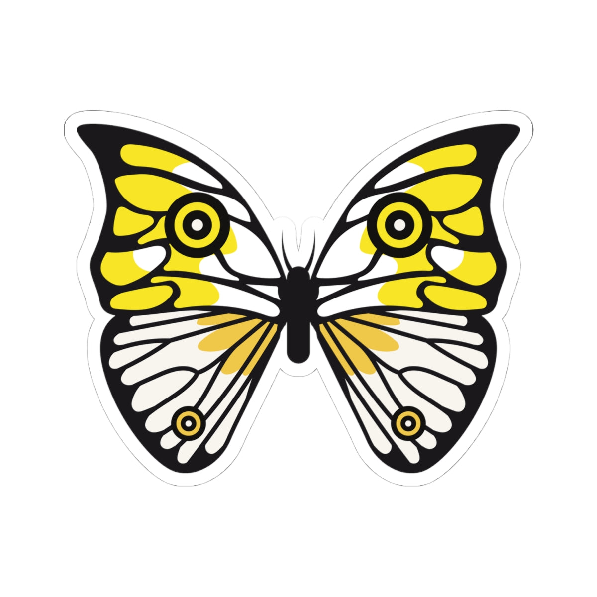 Kiss-Cut Stickers - Yellow butterfly