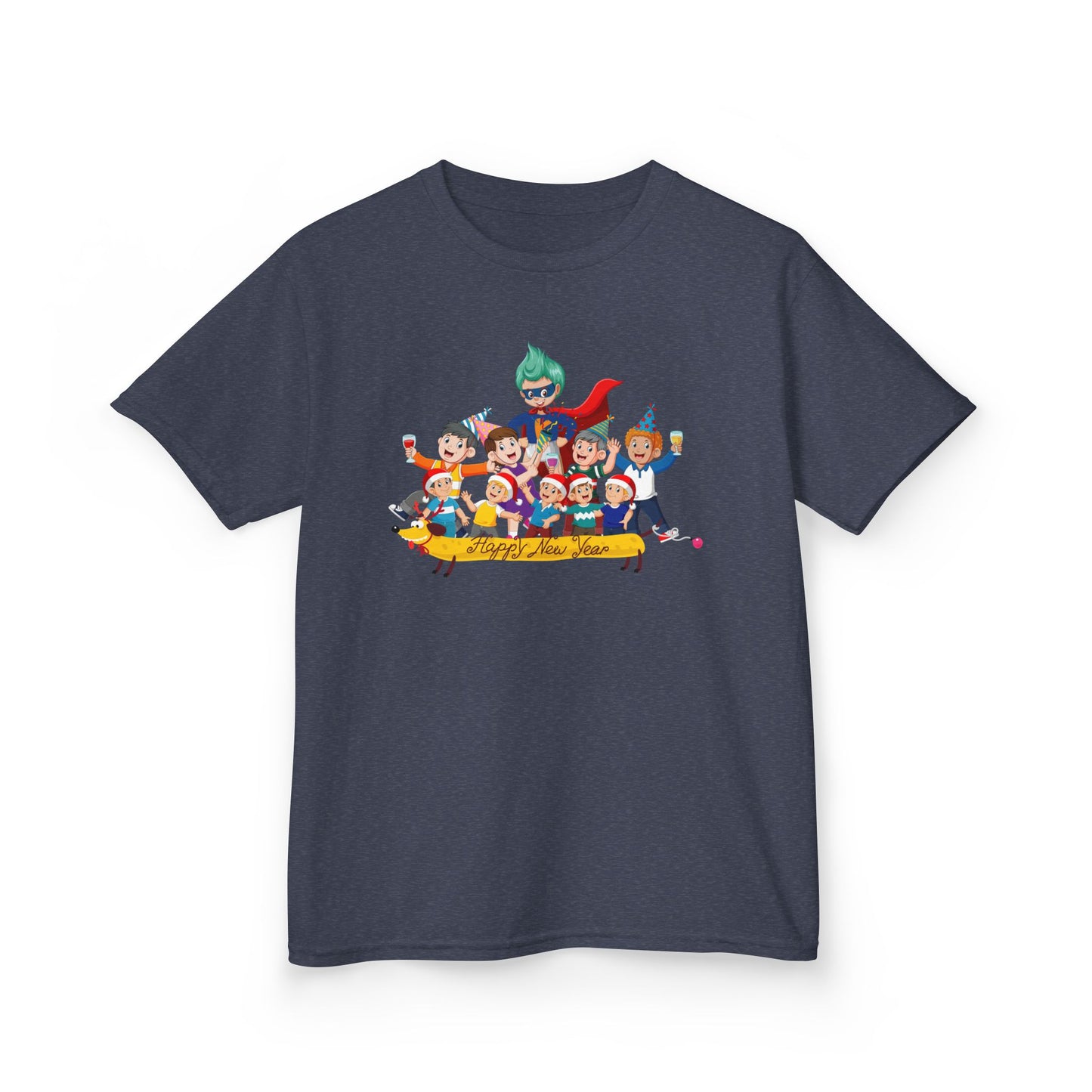 Kids Heavy Cotton™ Tee - Happy new year with friends - [[{"value":"Wonderwear Kid"}]]