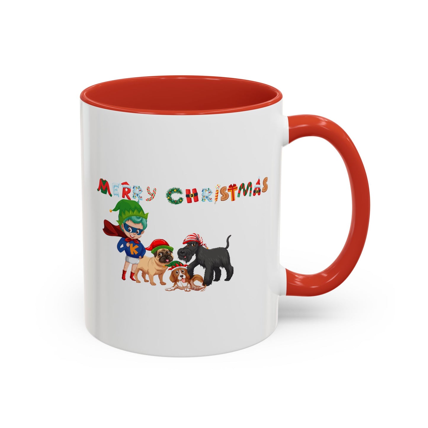 Accent Coffee Mug - Super kiddo woith pet friends