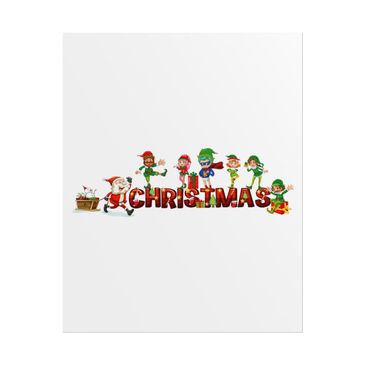 Rolled Posters - Christmas with santa claus and friends - [[{"value":"Wonderwear Kid"}]]