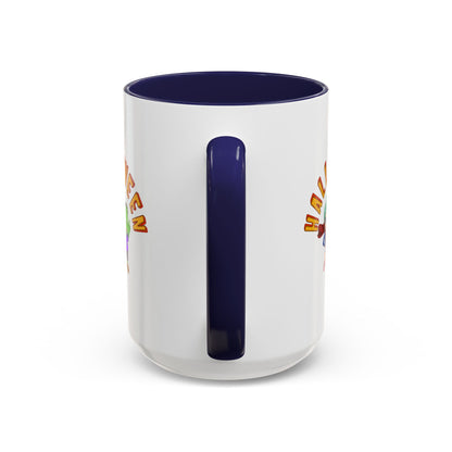 Accent Coffee Mug - Holloween with super kiddo Printify