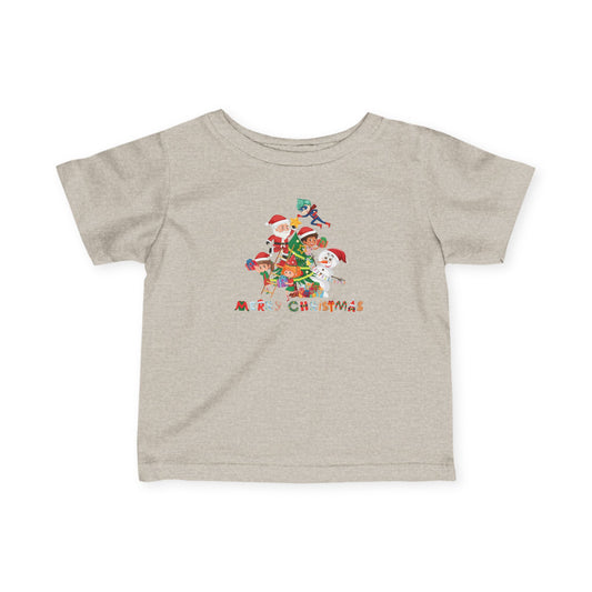 Infant Fine Jersey Tee - Super kiddo making christmas tree with text - [[{"value":"Wonderwear Kid"}]]