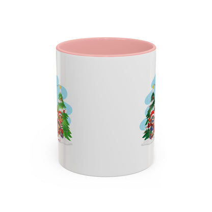 Accent Coffee Mug - Super kiddo with santa claus - [[{"value":"Wonderwear Kid"}]]